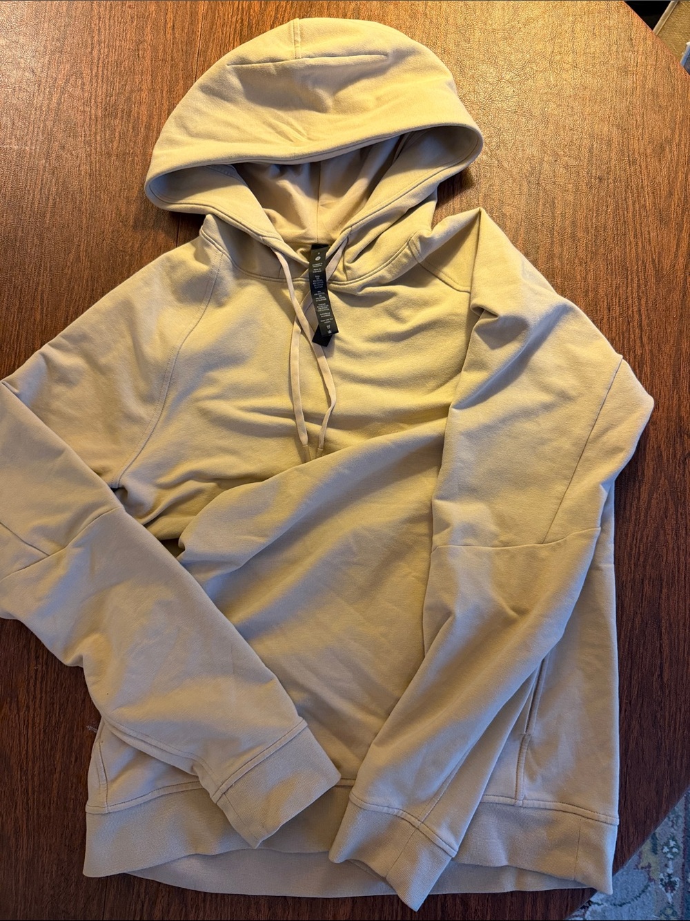 lululemon athletica light beige hooded pullover
